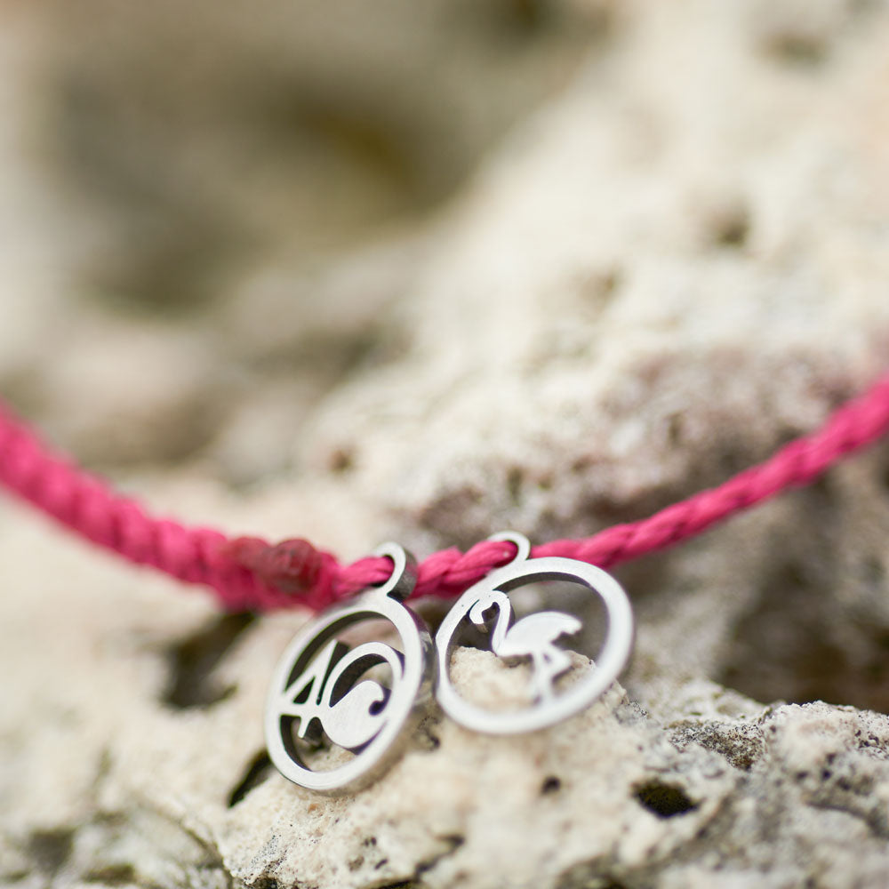 4ocean : Pink Flamingo Beaded Bracelet